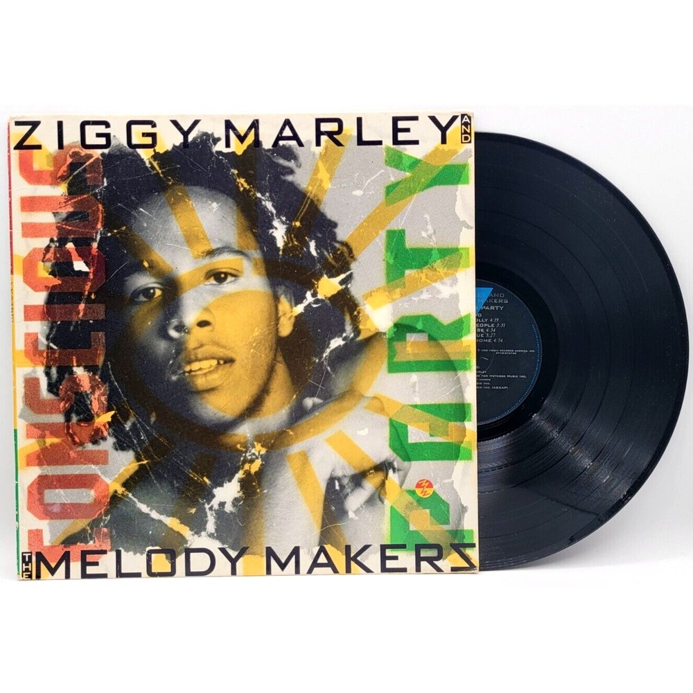 ZIGGY MARLEY & THE MELODY MAKERS  - CONSCIOUS PARTY - REGGAE LP‎ RECORD